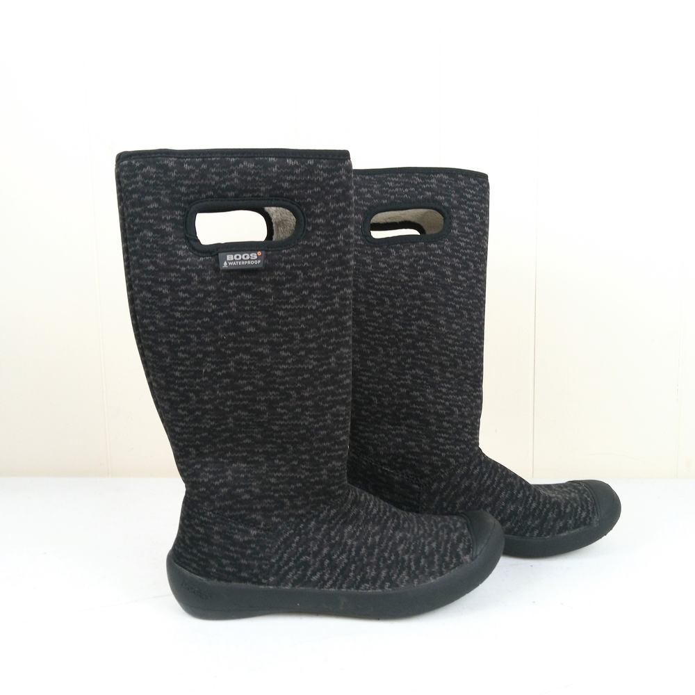Bogs Waterproof Pull-On Winter Boots - Black Fleck Size 6